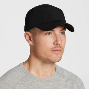 VRST Men's One Size Pure Black 5 Panel Enthusiast Cap Adjustable Athleisure A28